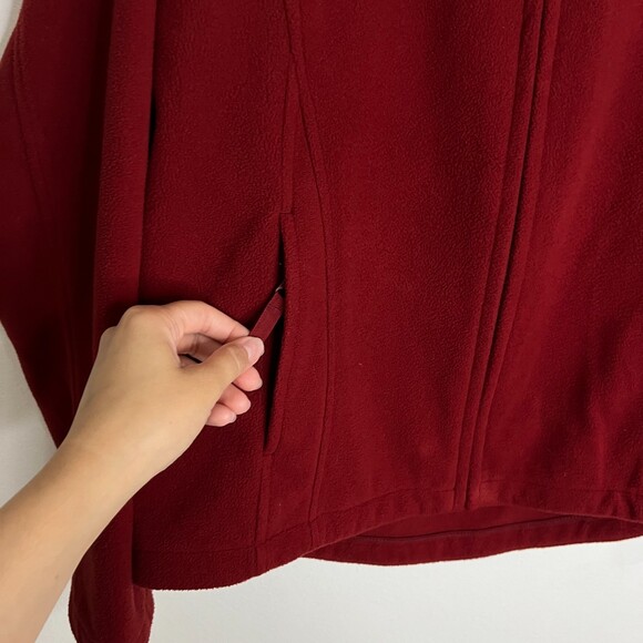 Duluth Trading Fleece Jacket Men's Full Zip Sweater Red Pockets Sz Large - Picture 9 of 10